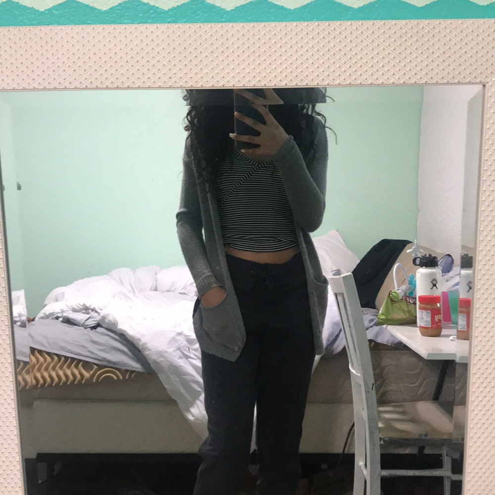 Grey cardigan